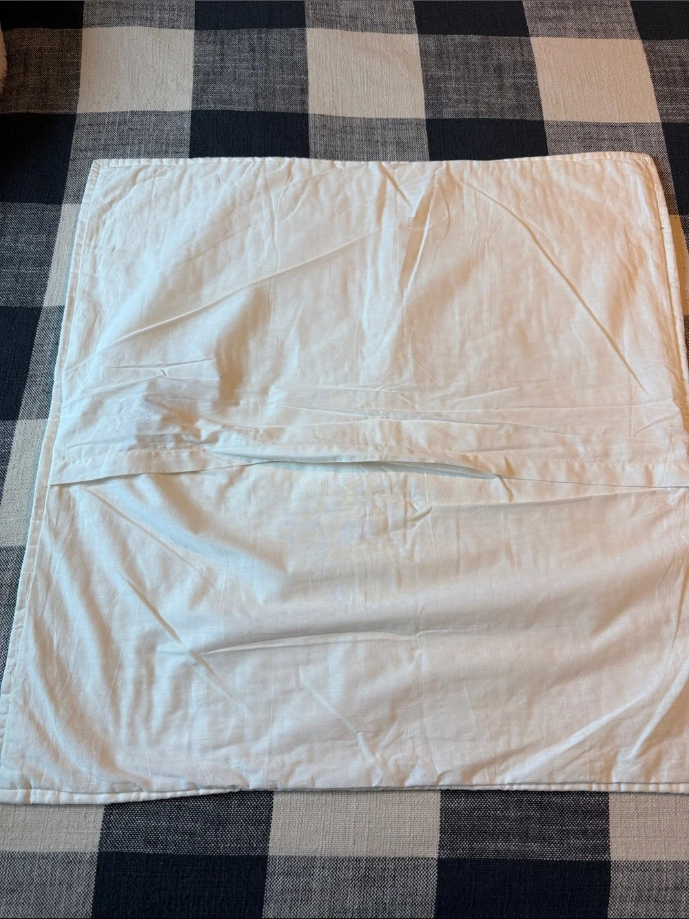 Pottery Barn Gray on White Quilted Floral Accent